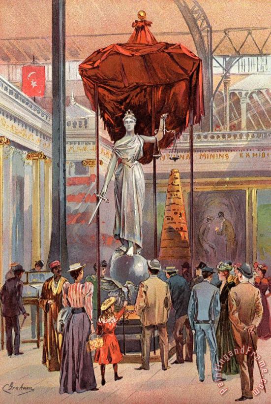 The Silver Statue, Montana Exhibit, From The World's Fair in Water Colors painting - Charles Graham The Silver Statue, Montana Exhibit, From The World's Fair in Water Colors Art Print