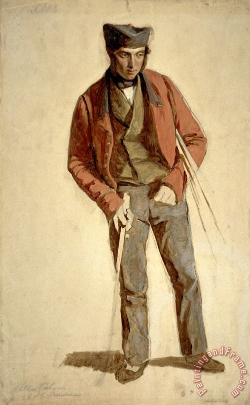 Allan Robertson, Fl. 1847. Golf Ball Maker painting - Charles Lees Allan Robertson, Fl. 1847. Golf Ball Maker Art Print