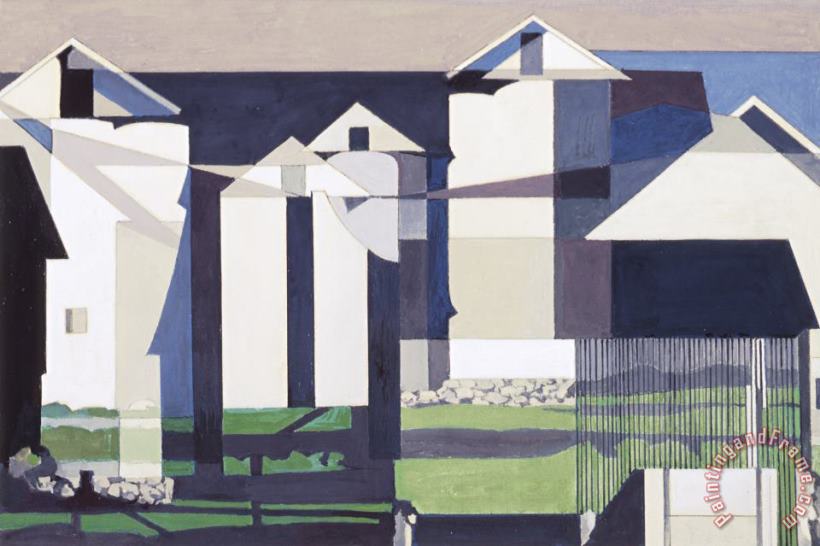 Charles Sheeler On a Connecticut Theme #2 (bucolic Landscape #2) Art Print