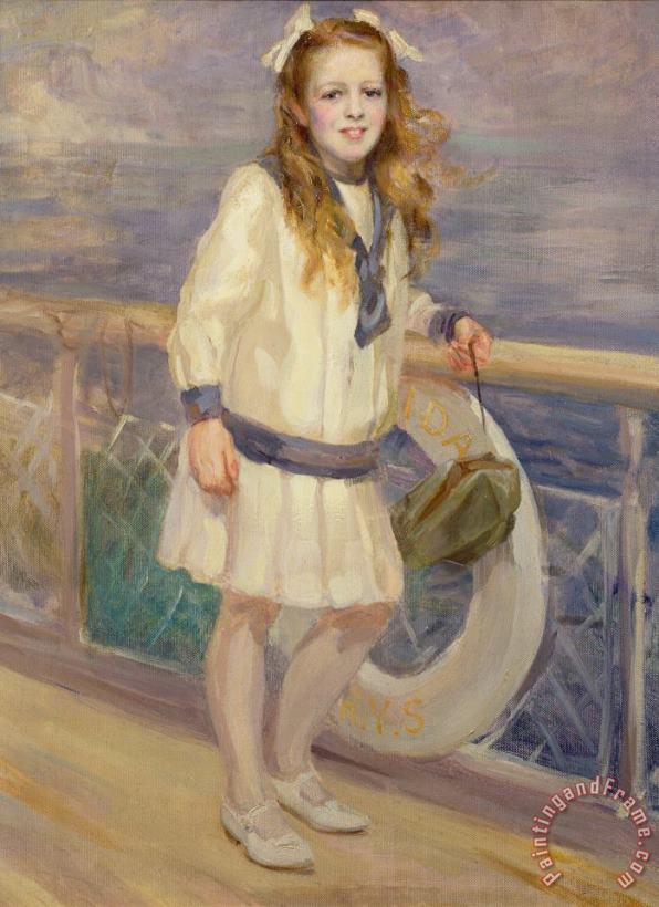 Girl in a Sailor Suit painting - Charles Sims Girl in a Sailor Suit Art Print
