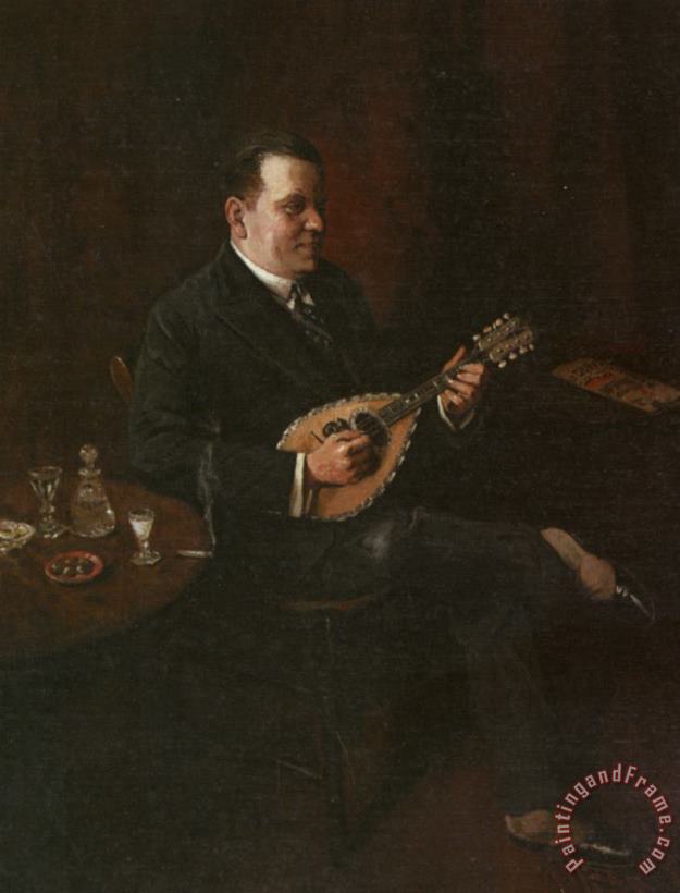 Charles Spencelayh The Mandolin Player Art Painting