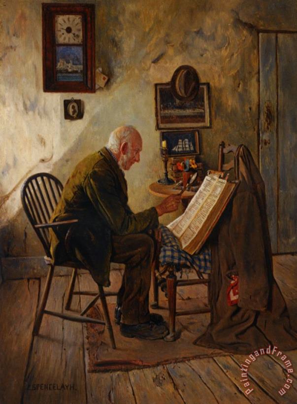 The Morning Chapter painting - Charles Spencelayh The Morning Chapter Art Print