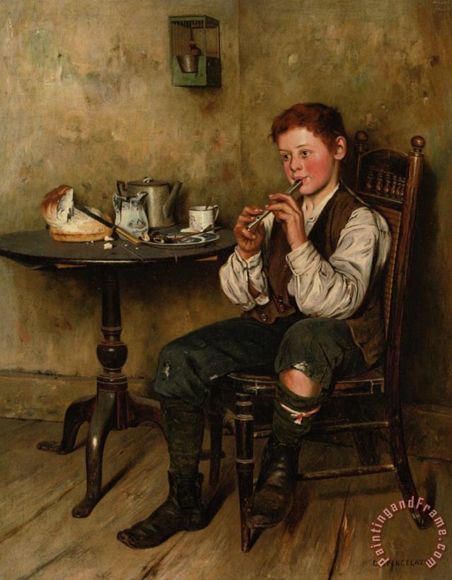 The Penny Whistle painting - Charles Spencelayh The Penny Whistle Art Print