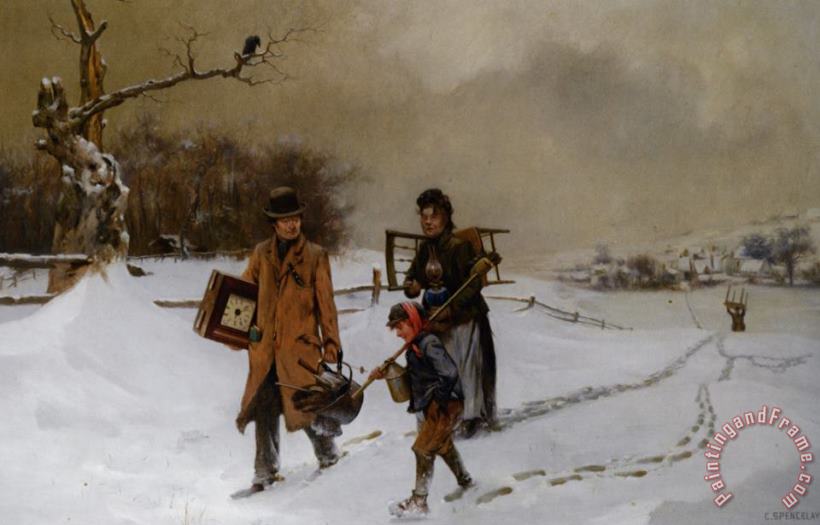 To Winter Lodgings painting - Charles Spencelayh To Winter Lodgings Art Print