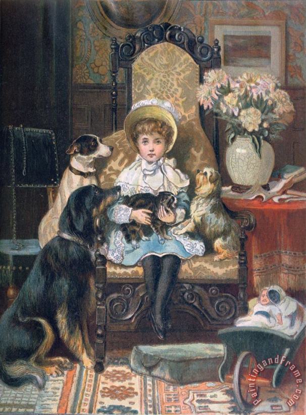 Charles Trevor Grand Doddy And Her Pets Art Print