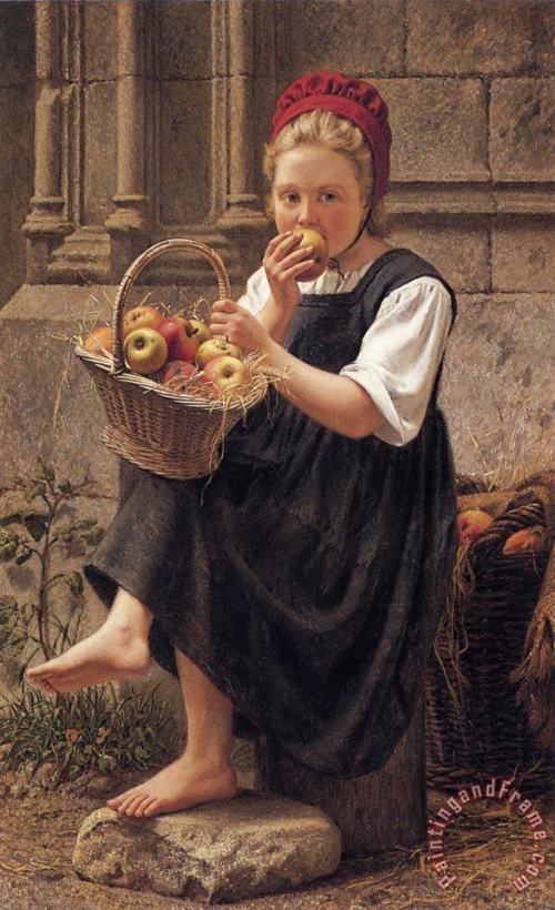 Charles Victor Thirion The Apple Girl Art Painting
