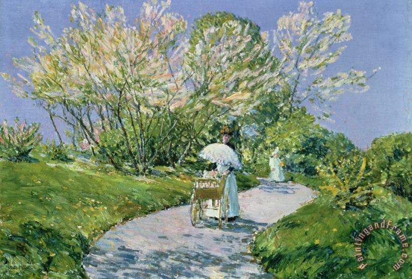 A Walk in the Park painting - Childe Hassam A Walk in the Park Art Print