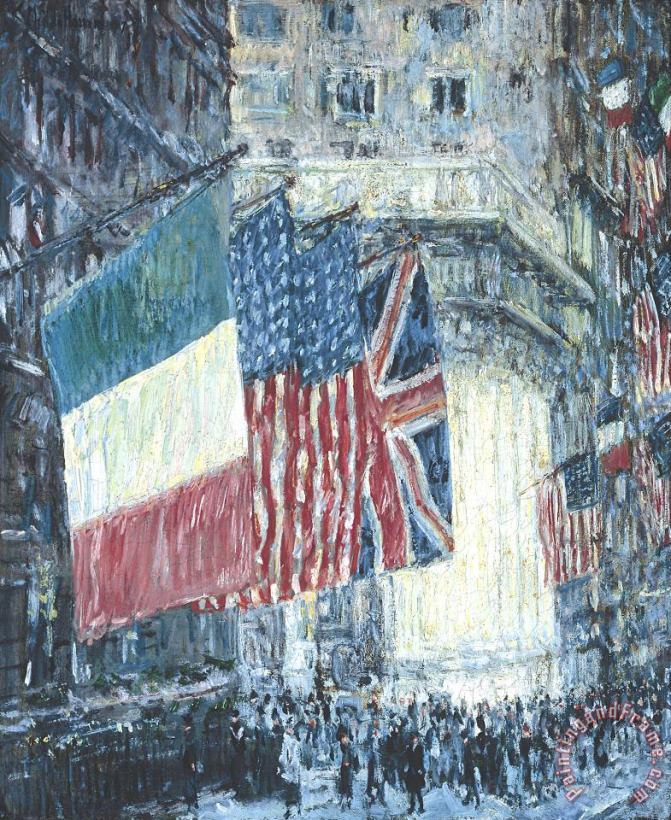Childe Hassam Avenue of The Allies Art Painting