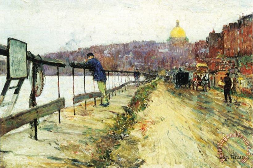 Childe Hassam Charles River And Beacon Hill Art Painting
