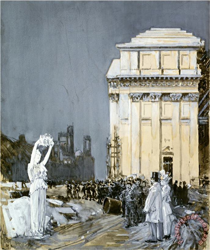 Chicago Exposition 1892 painting - Childe Hassam Chicago Exposition 1892 Art Print