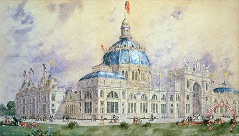 Columbian Exposition 1893 painting - Childe Hassam Columbian Exposition 1893 Art Print