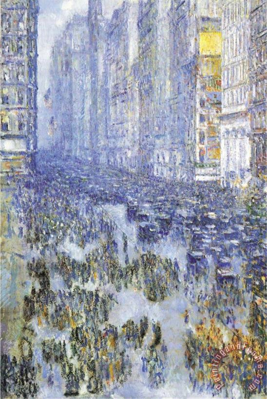 Fifth Avenue painting - Childe Hassam Fifth Avenue Art Print