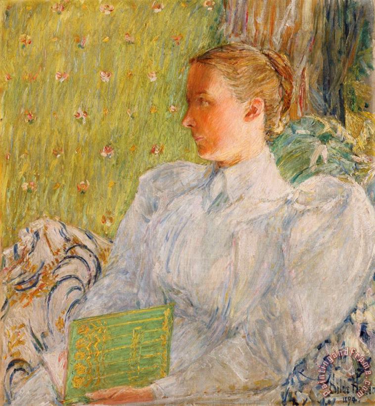 Childe Hassam Portrait of Edith Blaney Art Painting