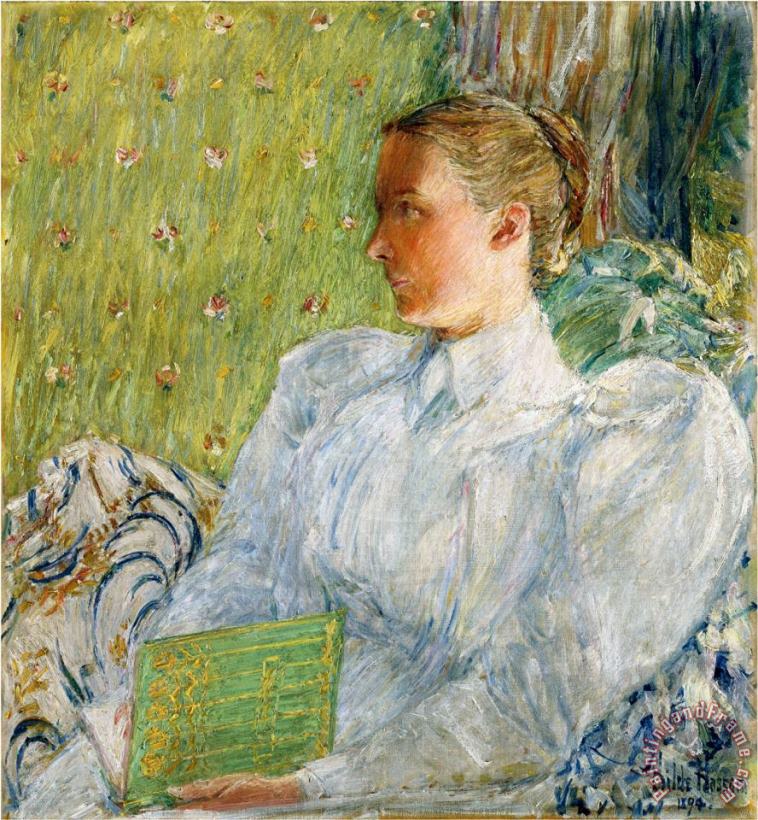 Childe Hassam Portrait of Edith Blaney Mrs Dwight Blaney 1894 Art Painting