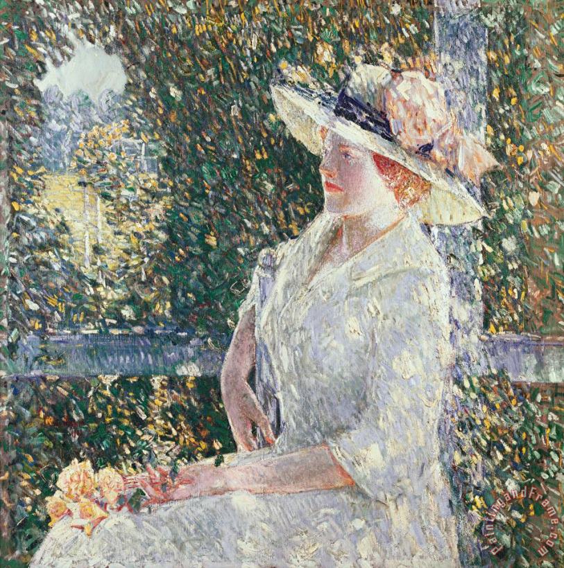 Portrait of Miss Weir painting - Childe Hassam Portrait of Miss Weir Art Print