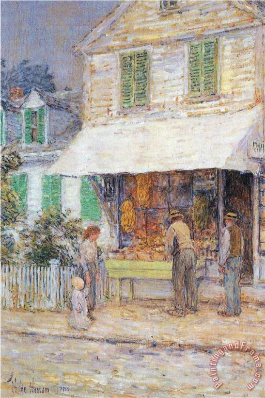 Provincial Town painting - Childe Hassam Provincial Town Art Print