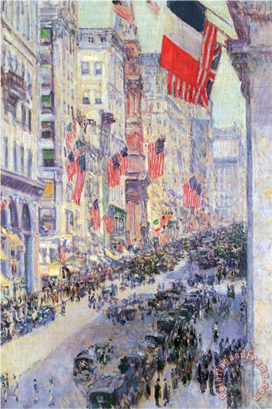 Childe Hassam The Avenue Along 34th Street May 1917 Art Print