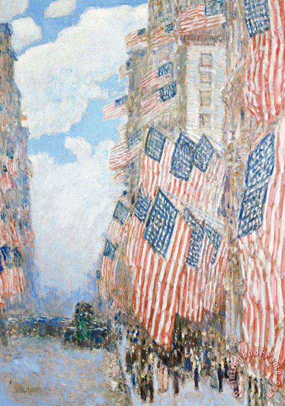 Childe Hassam The Fourth of July Art Painting