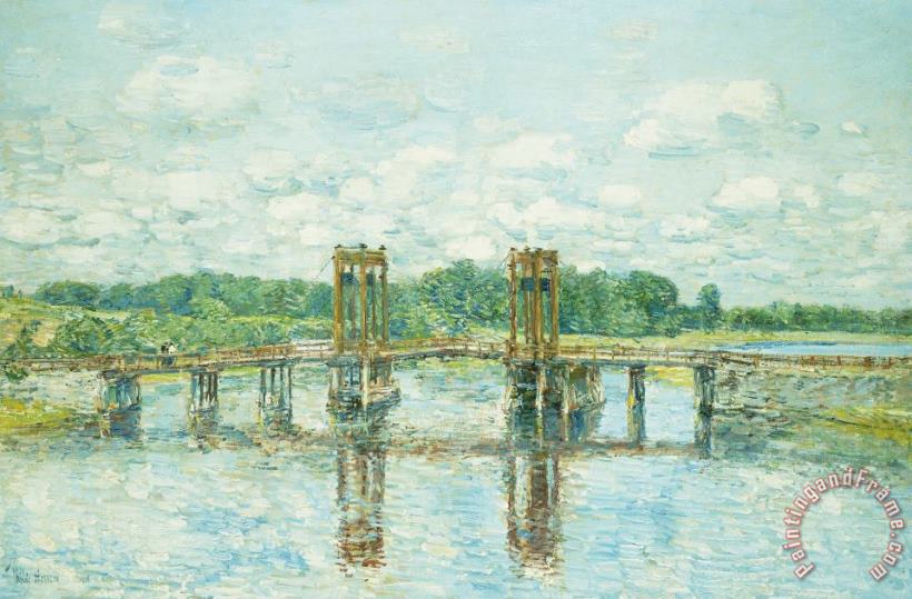 Childe Hassam The Toll Bridge New Hampshire Art Painting