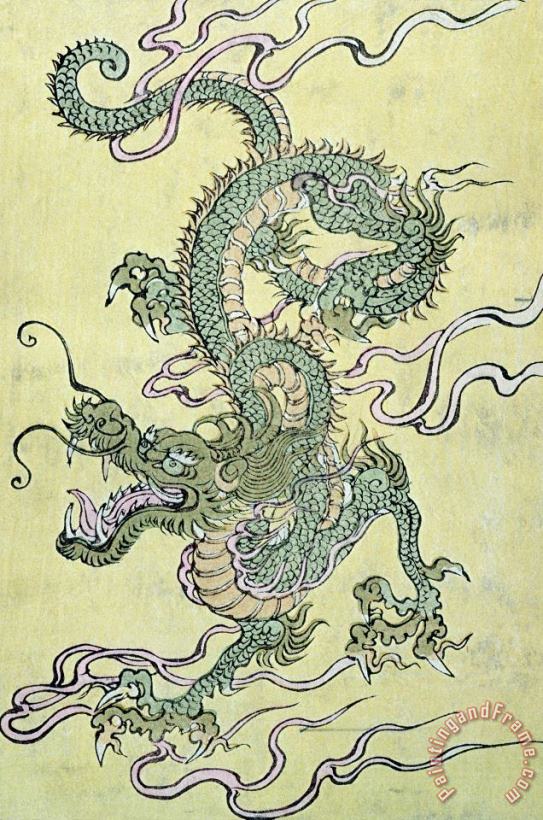 Chinese School A Chinese Dragon Art Painting