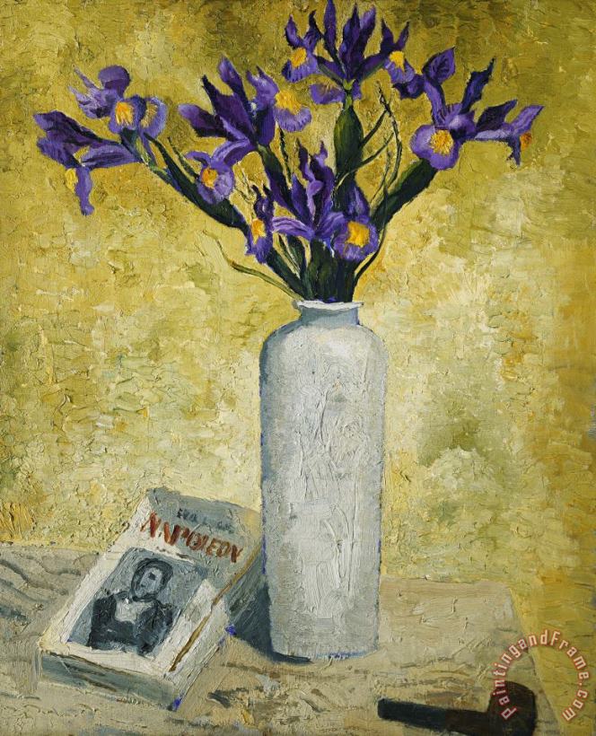 Irises In A Tall Vase painting - Christopher Wood Irises In A Tall Vase Art Print