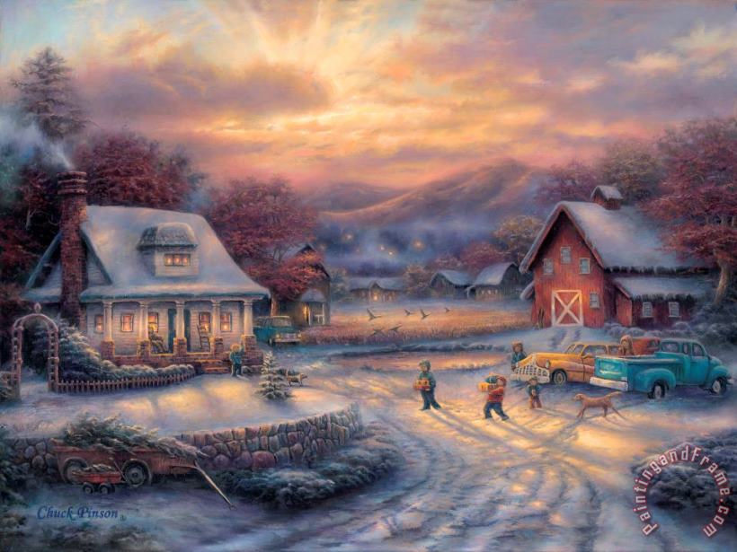 Country Holidays painting - Chuck Pinson Country Holidays Art Print
