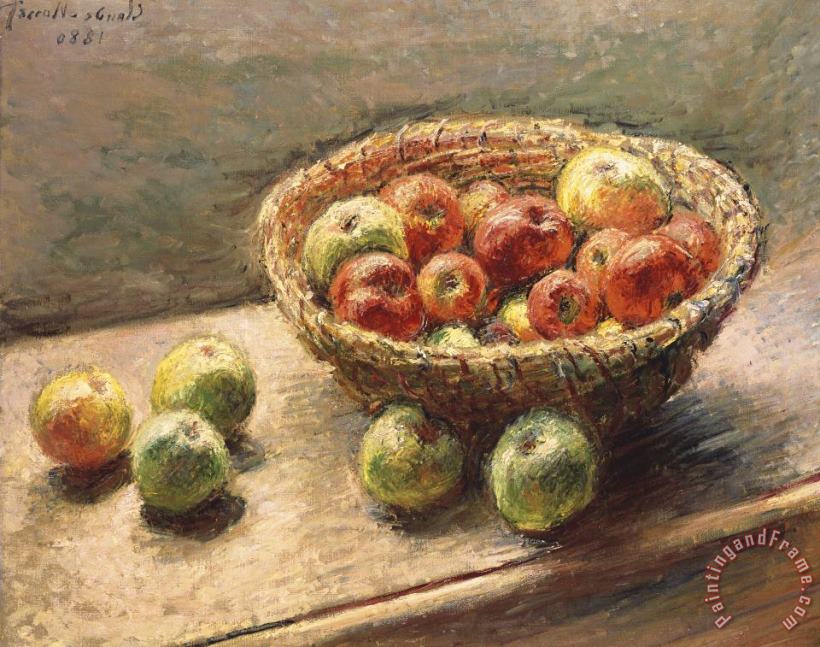 A Bowl of Apples painting - Claude Monet A Bowl of Apples Art Print