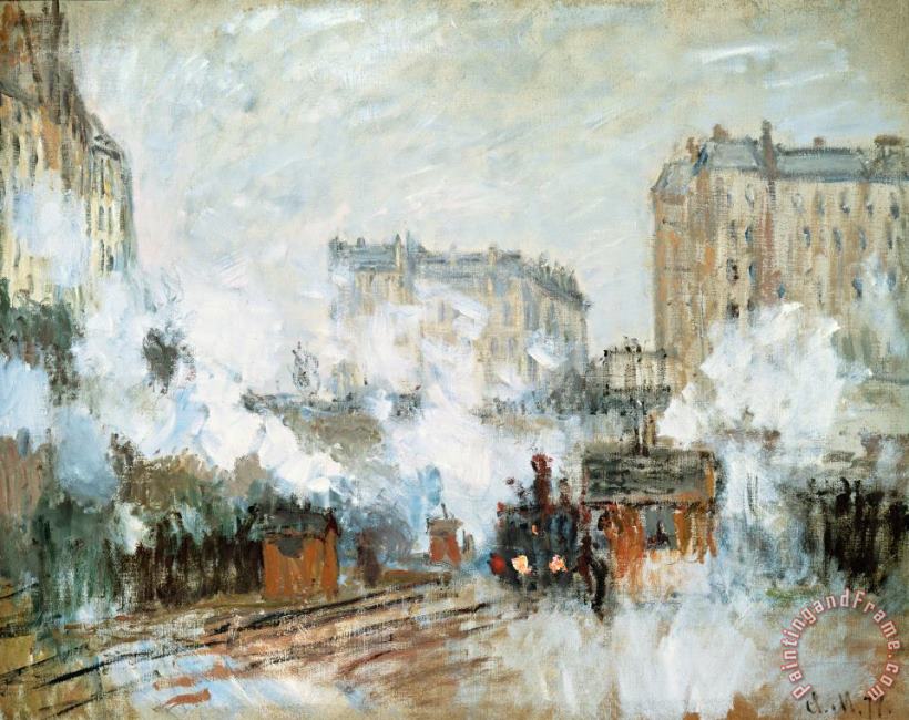 Claude Monet Arrival of a Train Art Painting