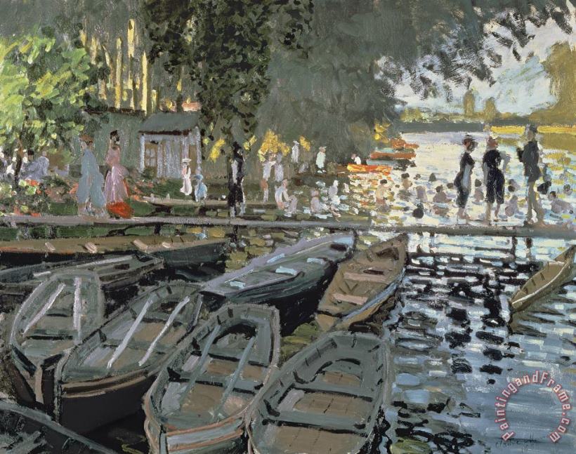 Bathers at La Grenouillere painting - Claude Monet Bathers at La Grenouillere Art Print