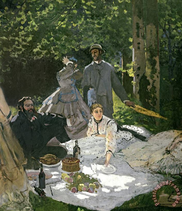 Dejeuner sur lHerbe painting - Claude Monet Dejeuner sur lHerbe Art Print