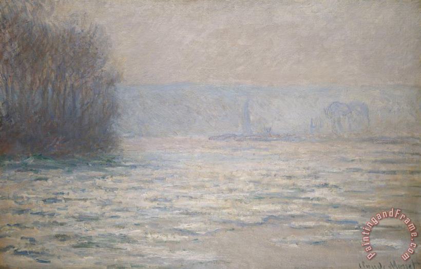 Claude Monet Floods On The Seine Near Bennecourt Art Painting