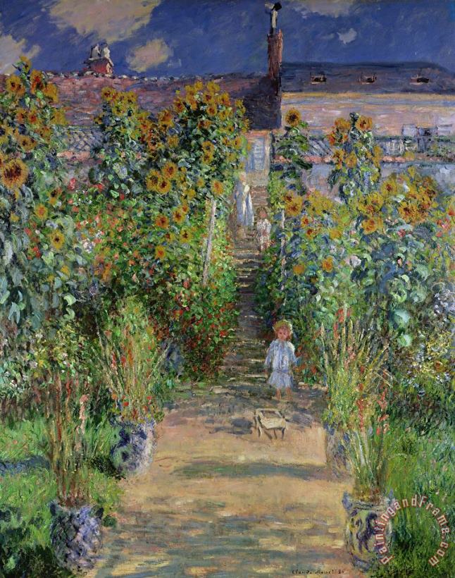 Garden at Vetheuil painting - Claude Monet Garden at Vetheuil Art Print