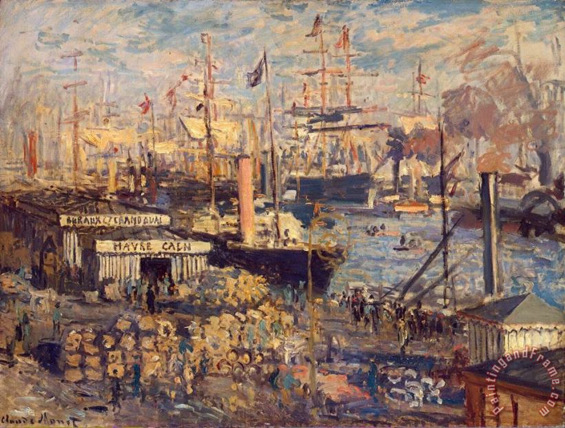 Claude Monet Grand Quai at Havre Art Print