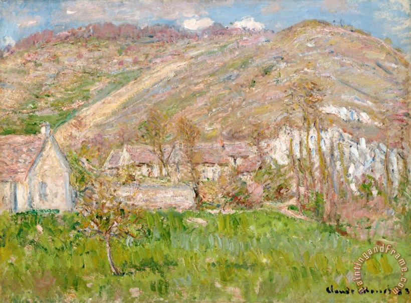 Hamlet on the Cliffs near Giverny painting - Claude Monet Hamlet on the Cliffs near Giverny Art Print