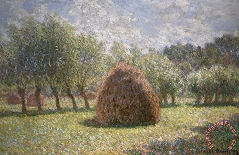 Haystacks at Giverny painting - Claude Monet Haystacks at Giverny Art Print