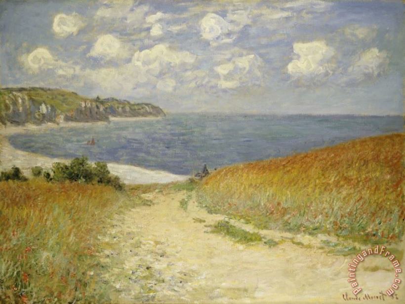 Claude Monet Path in the Wheat at Pourville Art Print