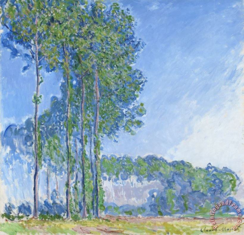 Claude Monet Poplars Art Painting