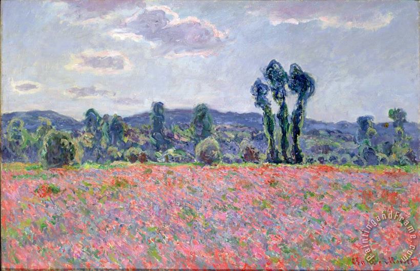Poppy Field painting - Claude Monet Poppy Field Art Print