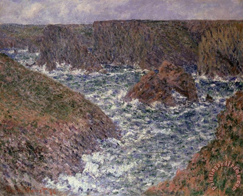 Claude Monet Port Domois at Belle Ile Art Print