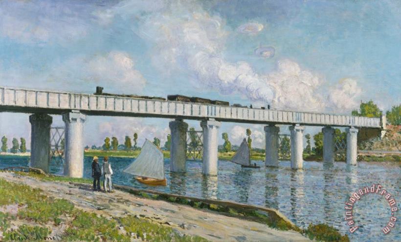 Railway Bridge at Argenteuil painting - Claude Monet Railway Bridge at Argenteuil Art Print