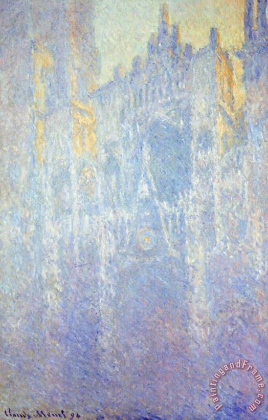 Rouen Cathedral painting - Claude Monet Rouen Cathedral Art Print