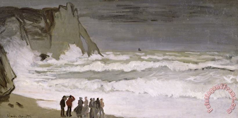 Claude Monet Rough Sea at Etretat Art Print