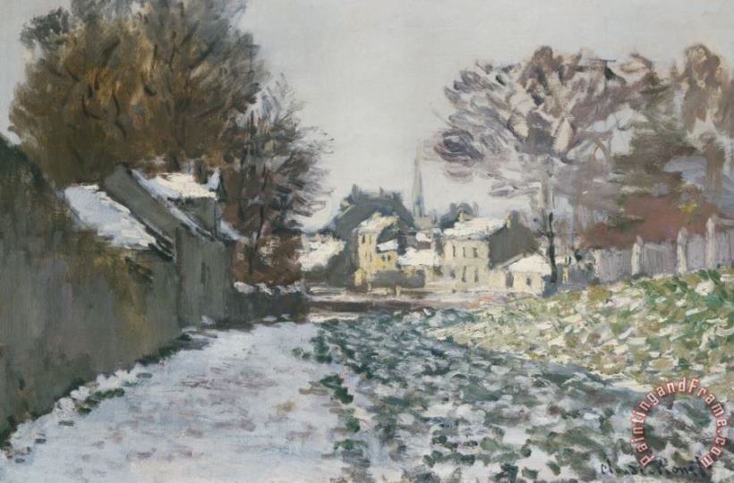 Claude Monet Snow At Argenteuil Art Print