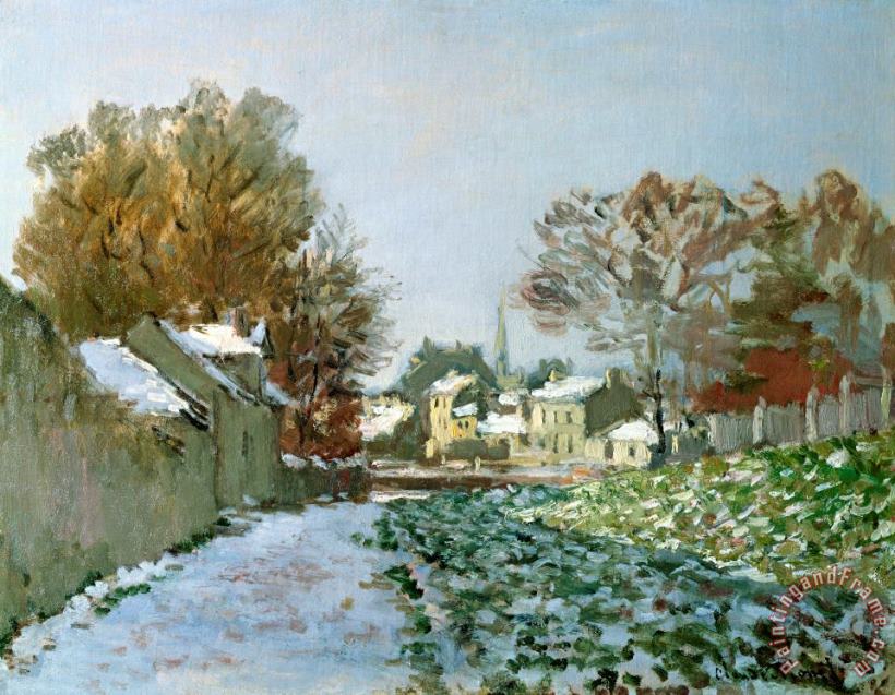Claude Monet Snow at Argenteuil Art Painting