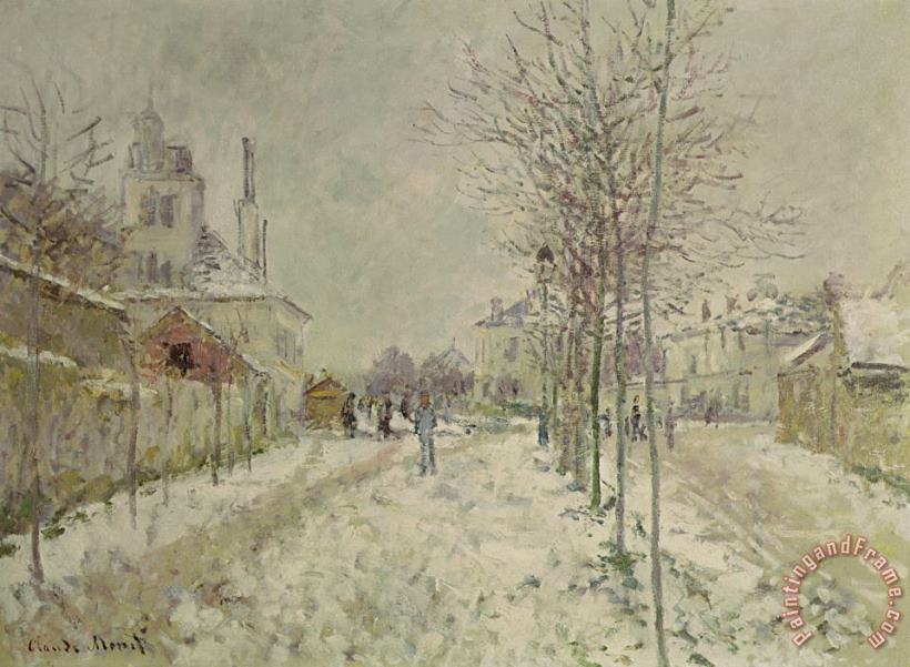 Claude Monet Snow Effect Art Print