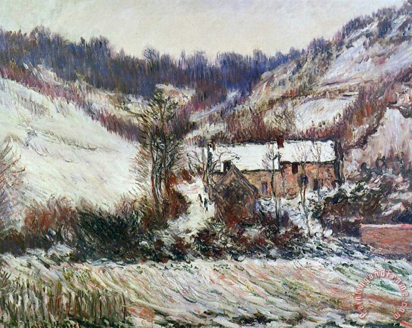 Claude Monet Snow near Falaise Art Painting