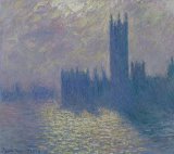 The Pool with a Stormy Sky Prints - The Houses of Parliament Stormy Sky by Claude Monet