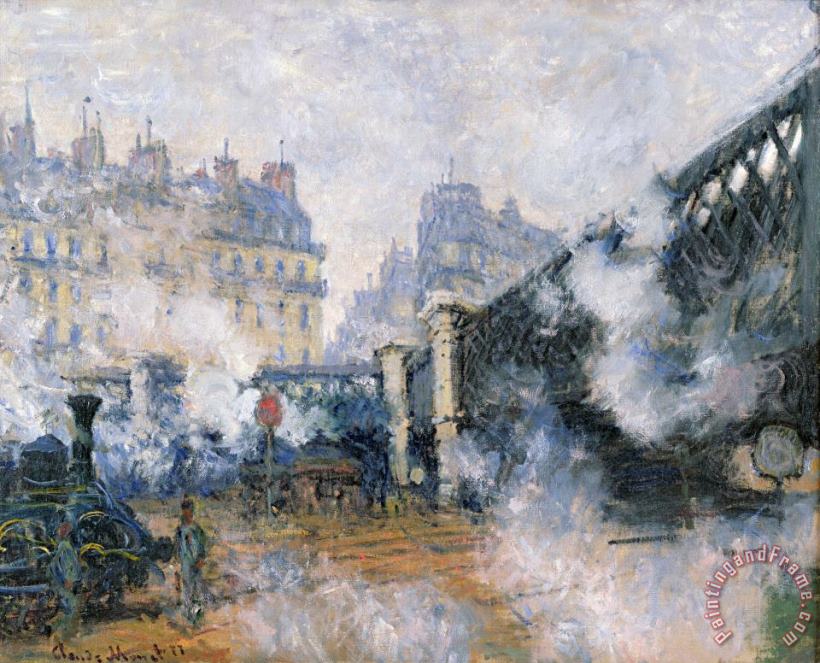 Claude Monet The Pont de lEurope Gare Saint Lazare Art Painting