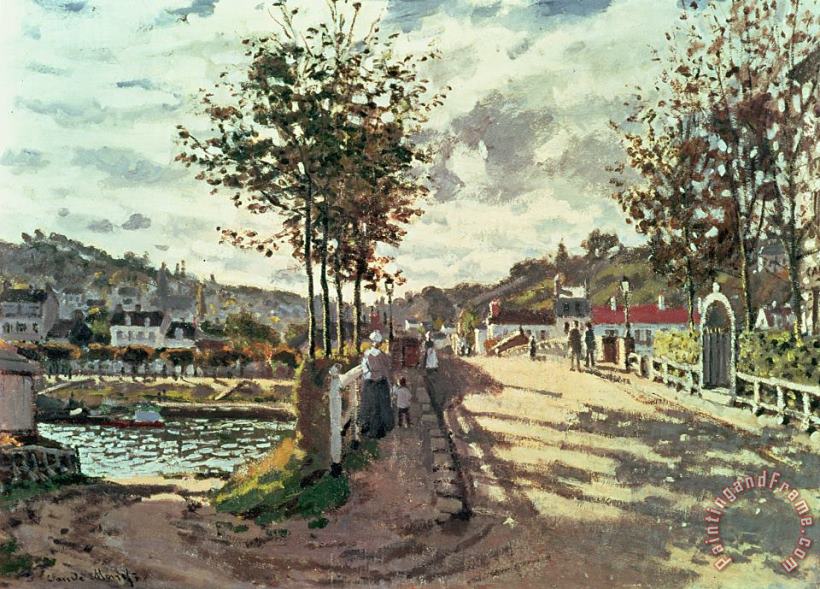 The Seine at Bougival painting - Claude Monet The Seine at Bougival Art Print