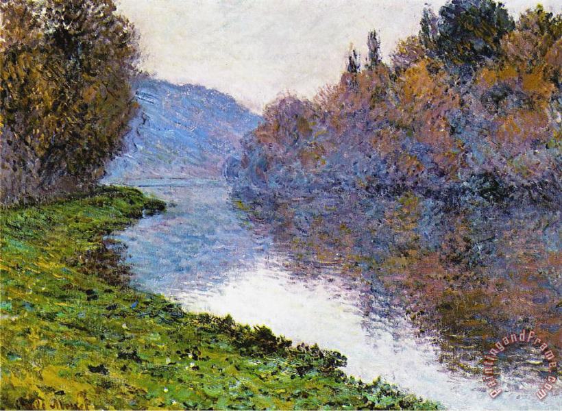 The Seine at Jenfosse painting - Claude Monet The Seine at Jenfosse Art Print